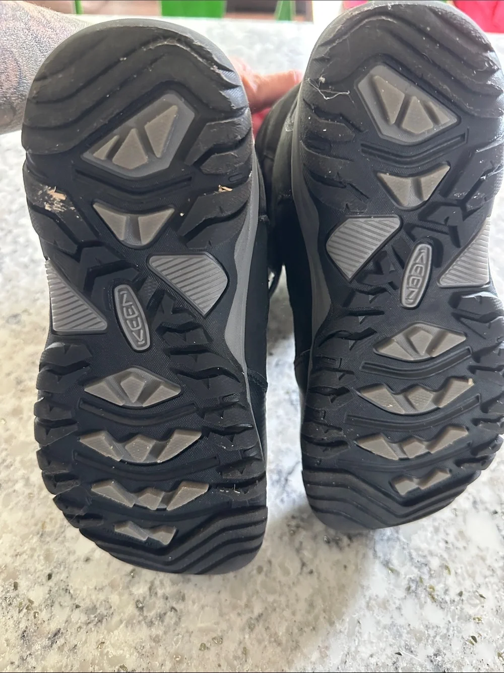 Keen Kids Black Boots with Pink Accents